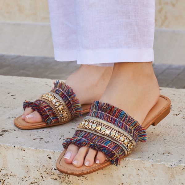 Chinelas com Flecos - Multicolor