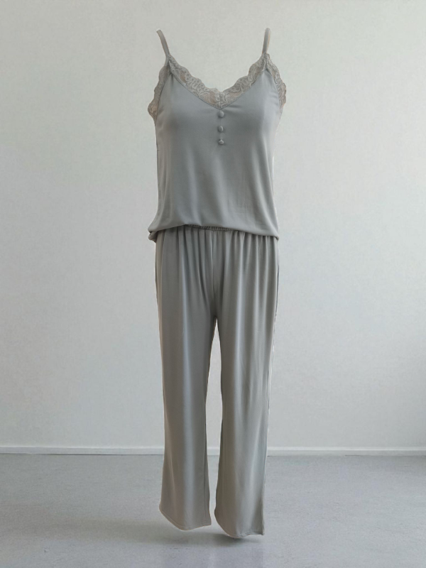 Conjunto Pijama e Kimono Azul