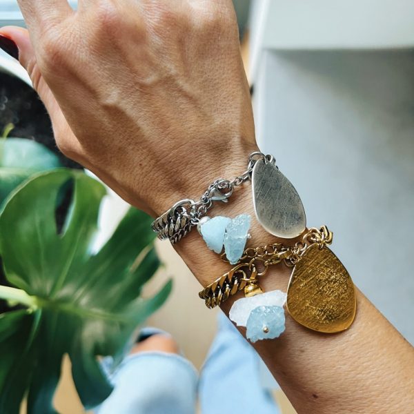 Pulseira Corrente com pedras semi-precisosas
