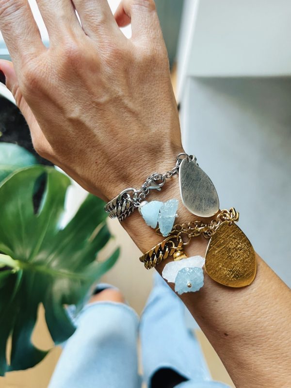 Pulseira Corrente com pedras semi-precisosas