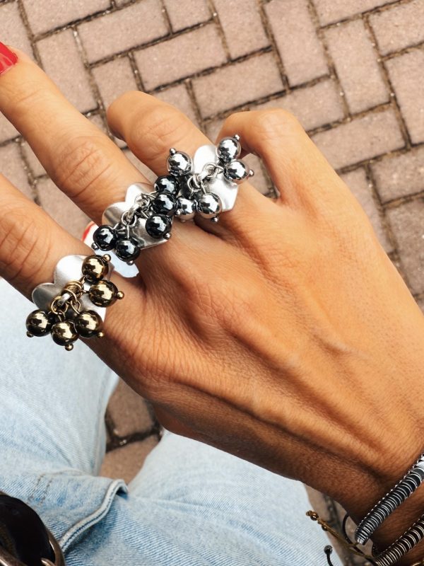 Anel “Coração & Contas”