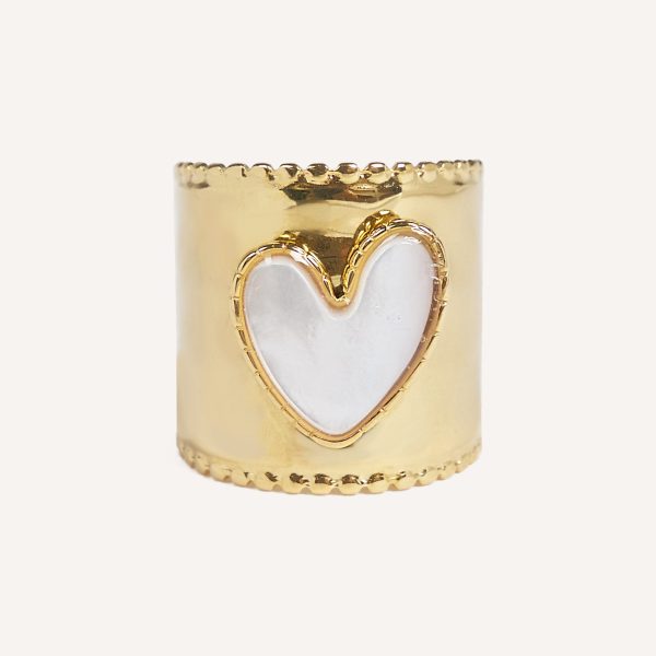 Anel “White Heart”