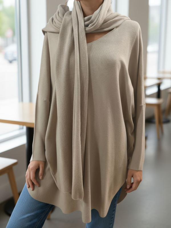 Vestido com cachecol