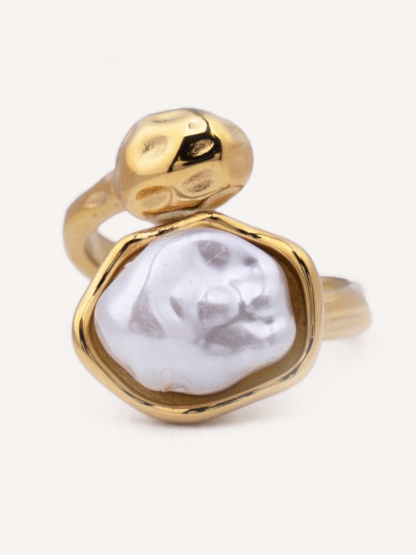 Anel com pérola de água doce