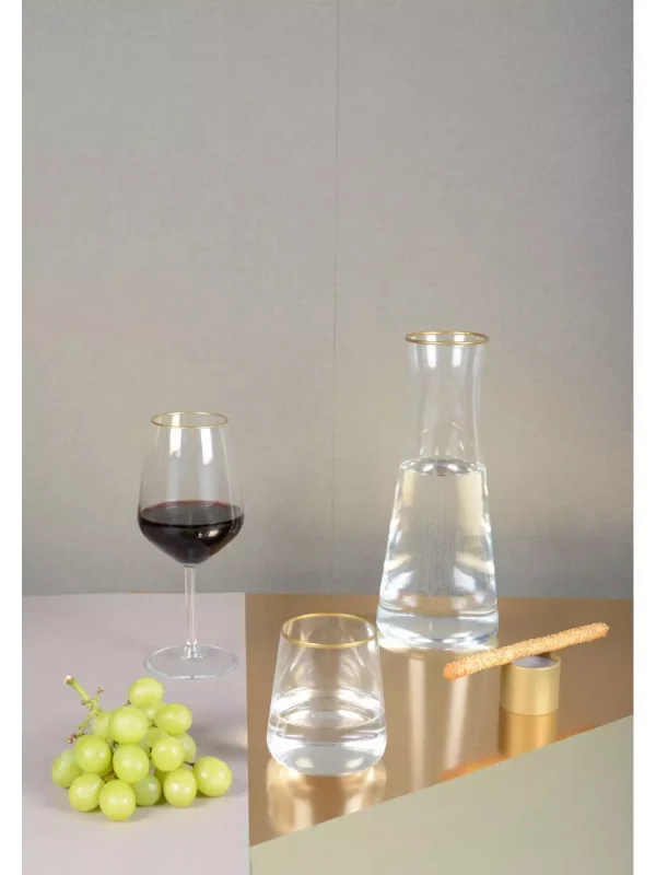 Garrafa com Borda Dourada