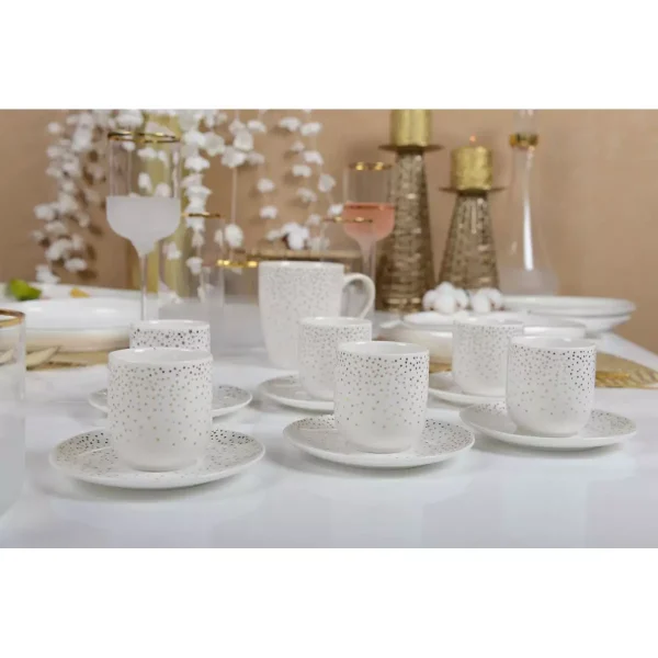 Conjunto de Chávenas de Café “Plumetis”