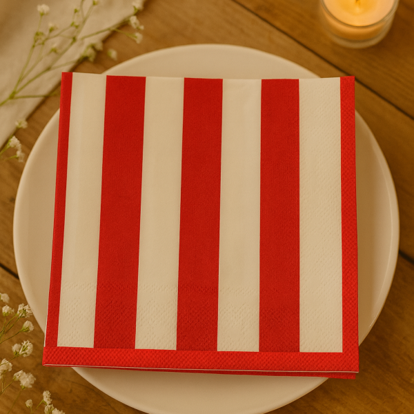 Guardanapos Riscas Vemelhas ou Brancas?!