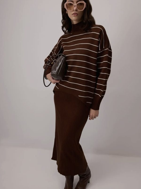 Conjunto de Vestido + Malha Listada