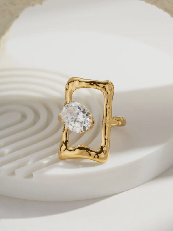 Anel Espelho de Cristal