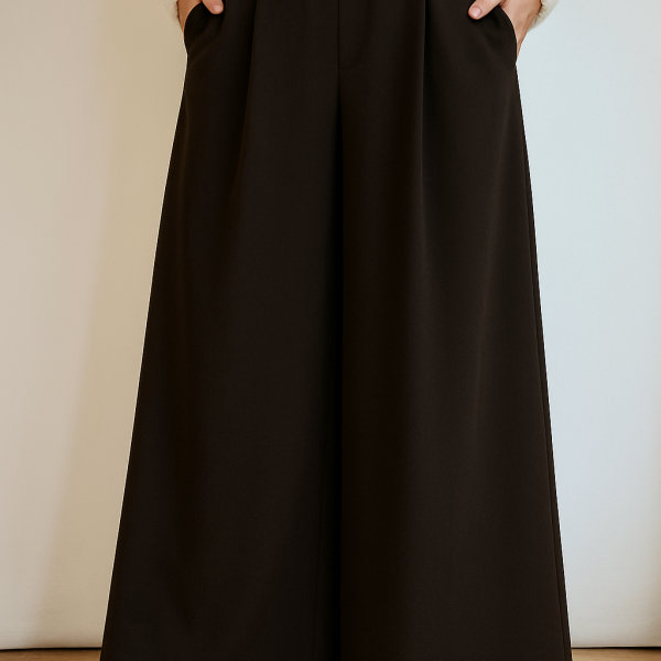 Calça castanha com cinto