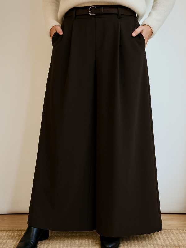 Calça castanha com cinto