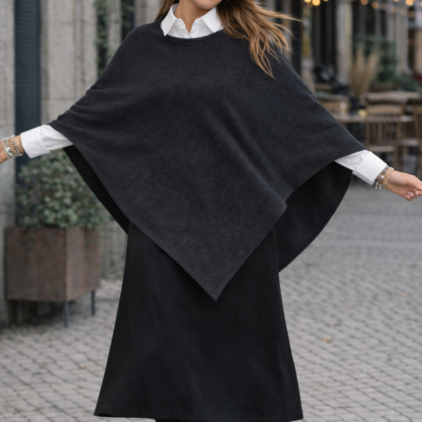 Ponchos em Malha (duas cores)