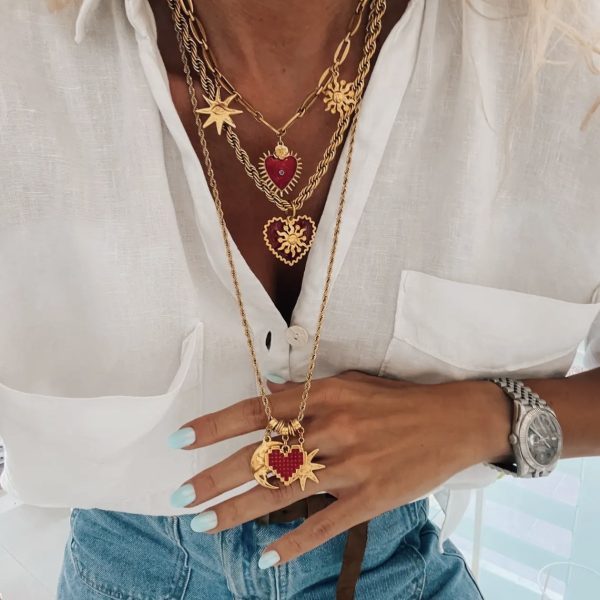 Colar Médio “Red Charms”