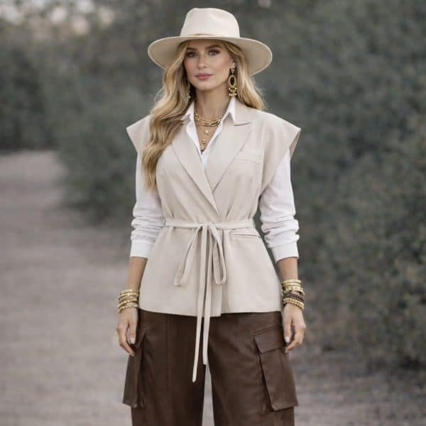 Colete de Alfaiataria com Cinto