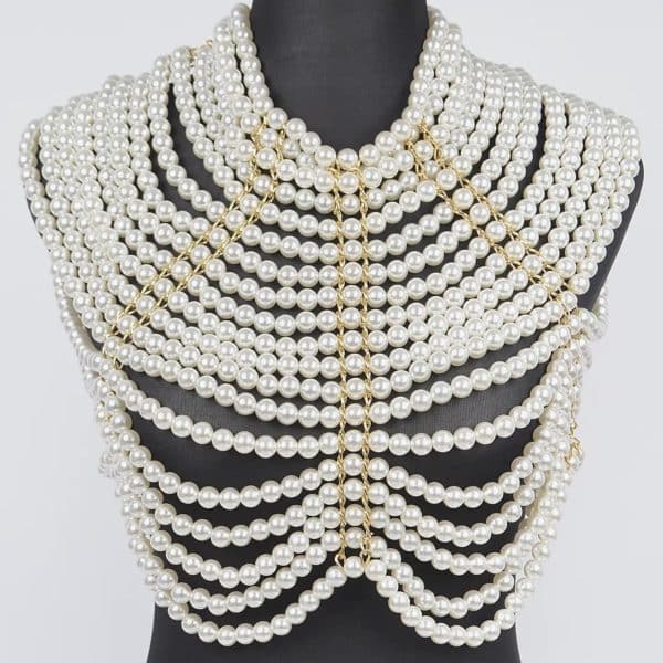 Colar Corporal Pérolas