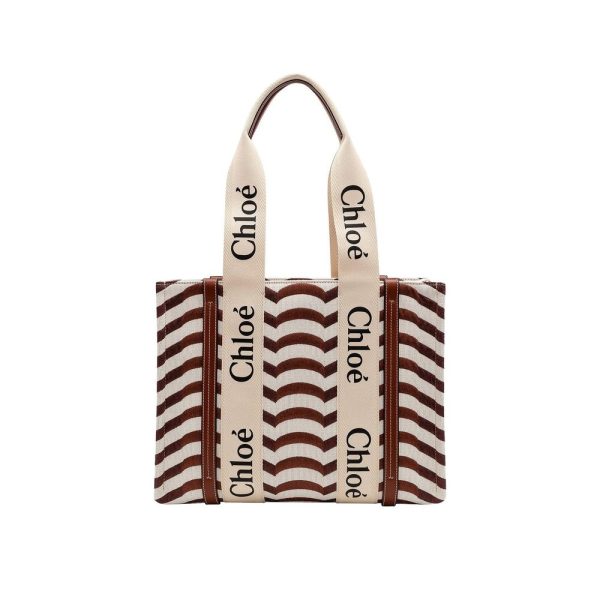 Beige Linen Tote Bag