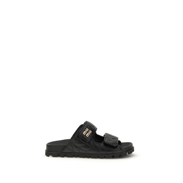 Black Napa Leather / Calf Bos Taurus Slippers