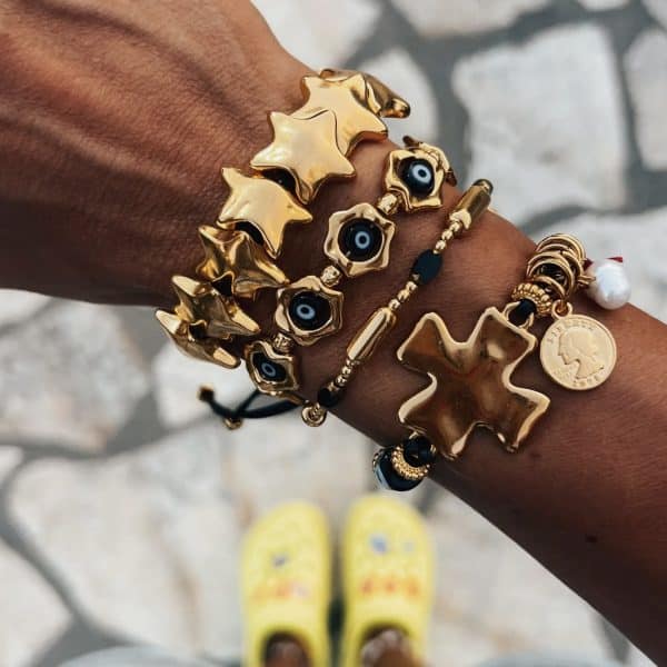 Pulseira Cruz Dourada