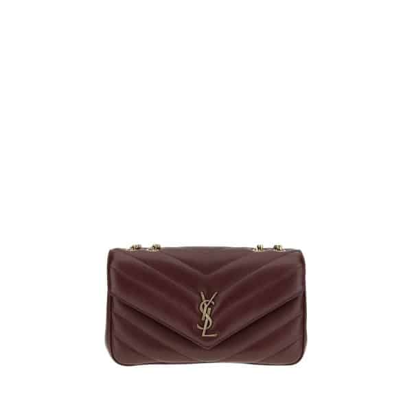 Saint Laurent Bordeaux Lamb Ovis Aries Aries Shoulder Bag