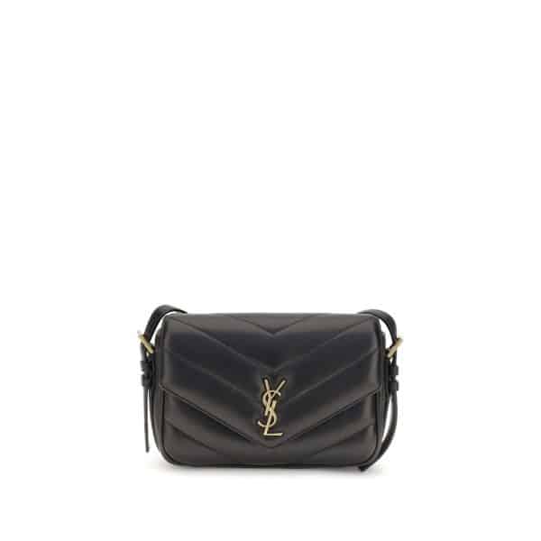 Saint Laurent Black Lamb Ovis Aries Aries Shoulder Bag