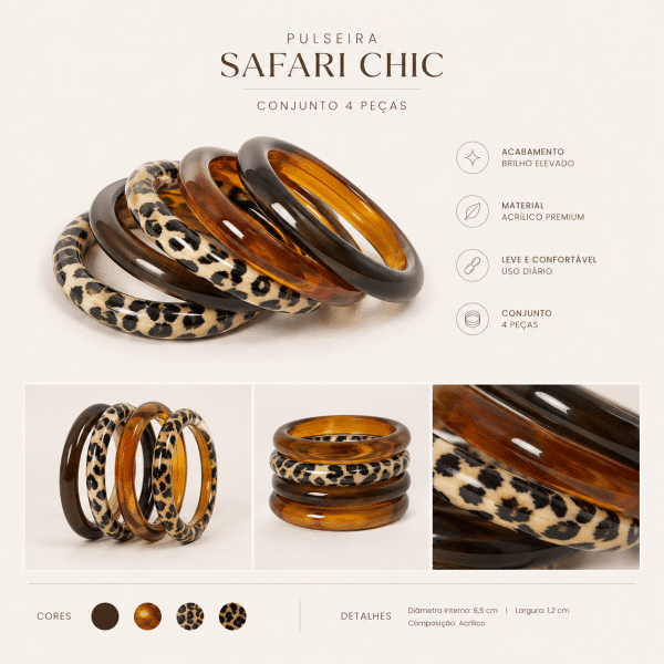 Conjunto de Pulseiras “Safari Chic”