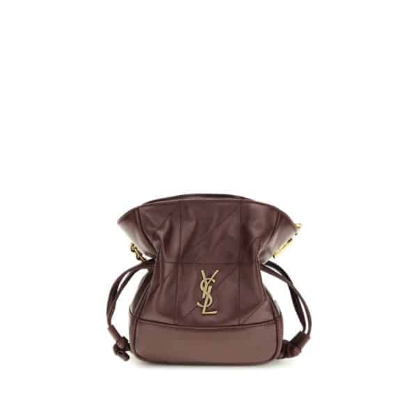 Saint Laurent Bordeaux Lamb Ovis Aries Aries Clutch Bag