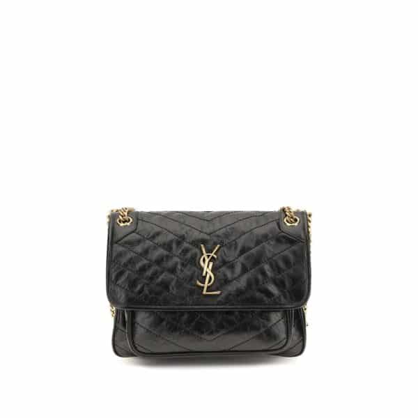 Saint Laurent Black Calf Leather Bos Taurus Shoulder Bag
