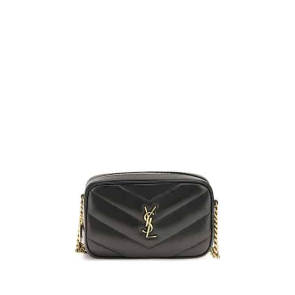 Saint Laurent Black Lamb Ovis Aries Aries Shoulder Bag